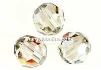 Swarovski, faceted round bead, silver shade, 10mm - x2