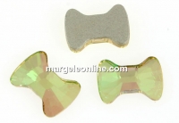 Swarovski, bowtie cabochon, luminous green, 9mm - x1