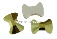 Swarovski, bowtie cabochon, iridescent green, 9mm - x1