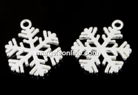 Pendant, snowflake, 925 silver, 17.5mm - x1