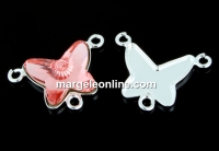 Link, 925 silver, butterfly cabochon 12mm - x1