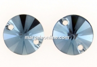 Swarovski, link, denim blue frosted, 10mm - x2