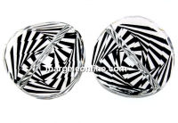 Swarovski, twist bead, zebra, 18mm - x1