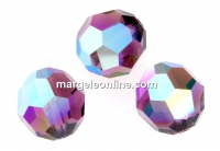 Swarovski, faceted round bead, amethyst AB, 8mm - x2