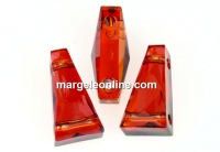 Swarovski, margele keystone, red magma, 13x7mm - x1