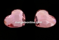 Swarovski, heart cabochon, antique pink, 6mm - x2