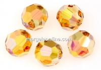 Swarovski, faceted round bead, metallic sunshine, 8mm - x2