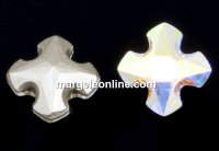 Swarovski, greek cross fancy, aurora borealis, 8mm - x1