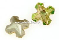 Swarovski, greek cross fancy, luminous green, 8mm - x1