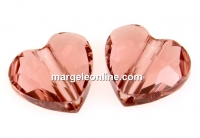 Swarovski, heart bead, blush rose, 8mm - x2