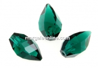 Swarovski, twist pendant, emerald, 12mm - x1