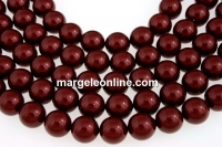 Swarovski pearls, bordeaux, 14mm - x2