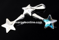 Pendant base, 925 silver, for Swarovski star 10mm - x1