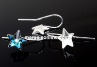 Earring findings, 925 silver, for Swarovski star 10mm - x1pair