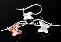 Earring findings, 925 silver, for Swarovski butterfly 8mm - x1pair