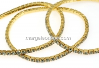 1088 Swarovski black diamond bracelet, gold plated, 18cm - x1