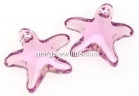 Swarovski, starfish pendant, light amethyst, 16mm - x1