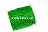 Waxed cord spool, raw green, 1mm - 82m