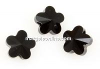 Swarovski, flower bead, jet, 8mm - x2