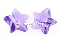 Swarovski, star bead, tanzanite, 12mm - x2