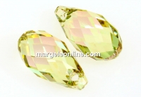 Swarovski, briolette pendant, luminous green, 13mm - x1