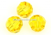 Swarovski, faceted round bead, light topaz, 12mm - x1