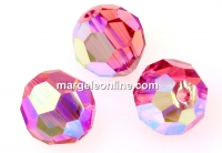 Swarovski, faceted round bead, rose AB 2x, 10mm - x2