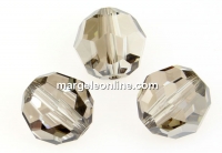 Swarovski, faceted round bead, crystal satin, 10mm - x2