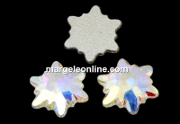 Swarovski, edelweiss cabochon, aurora borealis, 10mm - x1