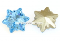 Swarovski, edelweiss fancy, aquamarine, 14mm - x1