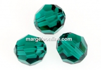 Swarovski, faceted round bead, emerald, 10mm - x2