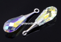 Swarovski, drop pendant, aurora borealis, 31.5mm - x1