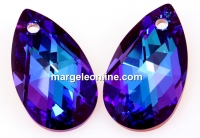 Swarovski, drop pendant, heliotrope, 28mm - x1