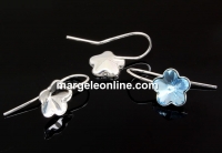 Earring findings, 925 silver, Swarovski flower 10mm - x1pair