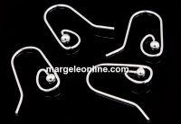 Earring findings, spiral, 925 silver - x1pair