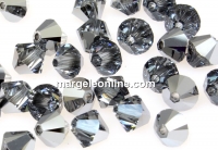 Swarovski, bicone bead, light chrome, 4mm - x20