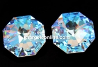 Swarovski, octagon link, blue aurora borealis, 24mm - x1