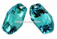 Swarovski, Meteor pendant, light turquoise foiled, 18mm - x1