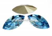 Swarovski navette, fancy chaton, aquamarine, 10mm - x4