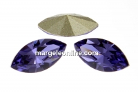 Swarovski navette, fancy chaton, tanzanite, 10mm - x4