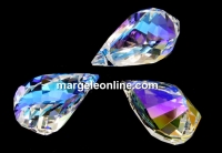 Swarovski, helix pendant, blue aurora borealis, 18mm - x1