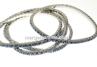 1088 Swarovski denim blue bracelet, rhodium plated, 18cm - x1