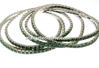 1088 Swarovski palace green opal bracelet, rhodium plated, 18cm - x1