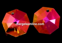 Swarovski, octagon pendant, astral pink, 14mm - x1