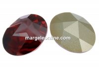 Swarovski, kaputt oval fancy cabochon, red magma, 23x18mm - x1