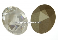 Swarovski, fancy cabochon kaputt oval, crystal, 23x18mm - x1