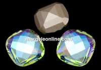 Swarovski, rivoli cabochon, aurora borealis, 16x16mm - x1