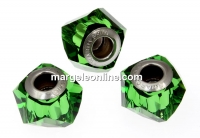 Swarovski, becharmed helix, dark moss green, 14mm - x1