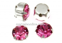 Swarovski, chaton montees, rose, 6mm - x10