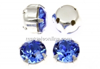 Swarovski, chaton montees sapphire, 6mm - x10